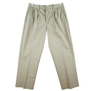 Dockers D4 Men's Khaki Pants Size 34x30 Classic‎ Pleated Front Straight Mid Rise